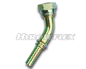 45°CODO BSP HEMBRA 60 ° CONO PARA MANGUERA TRENZADA 22641