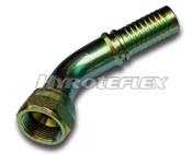 JIC, filet extérieur74°, surface conique,avec durite 45° raccord coudé 267411